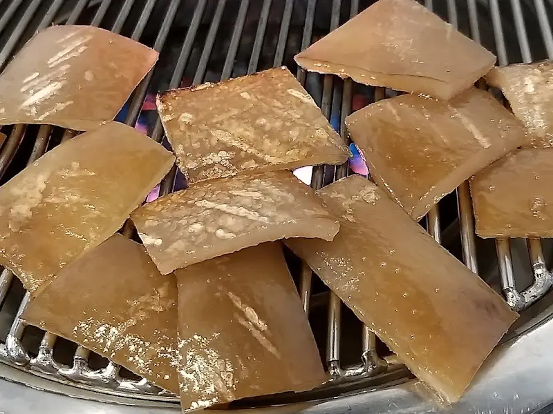 돼지 껍데기 클로즈업