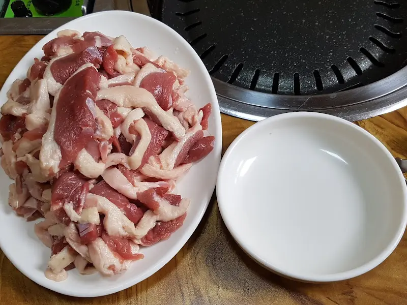 신선한 오리 생고기