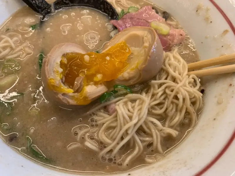 멘타루 돈코츠 라멘 계란
