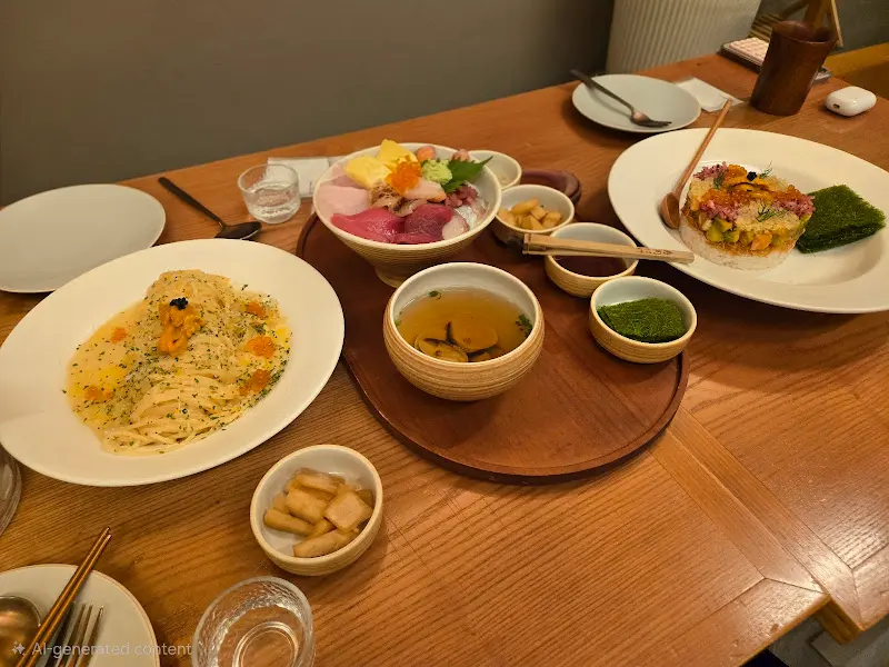 연어 아보카도 타르타르, 어란 오일 파스타, 카이센동