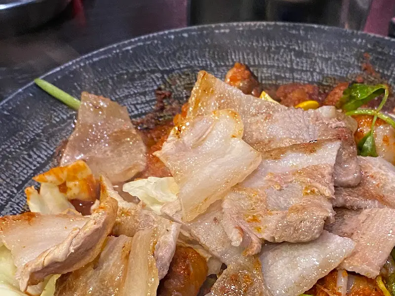 우삼겹과 쭈꾸미의 조화