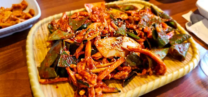 닭무침 클로즈업