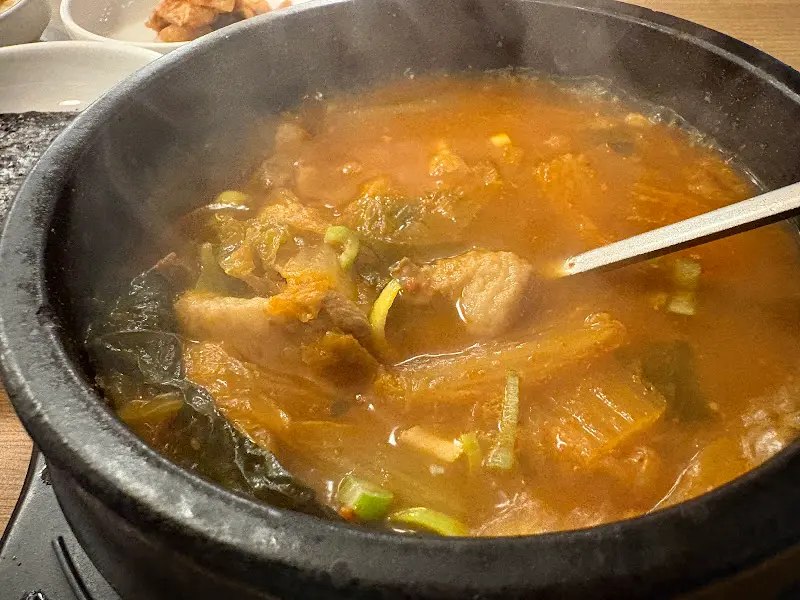 묵은지 김치찌개 클로즈업