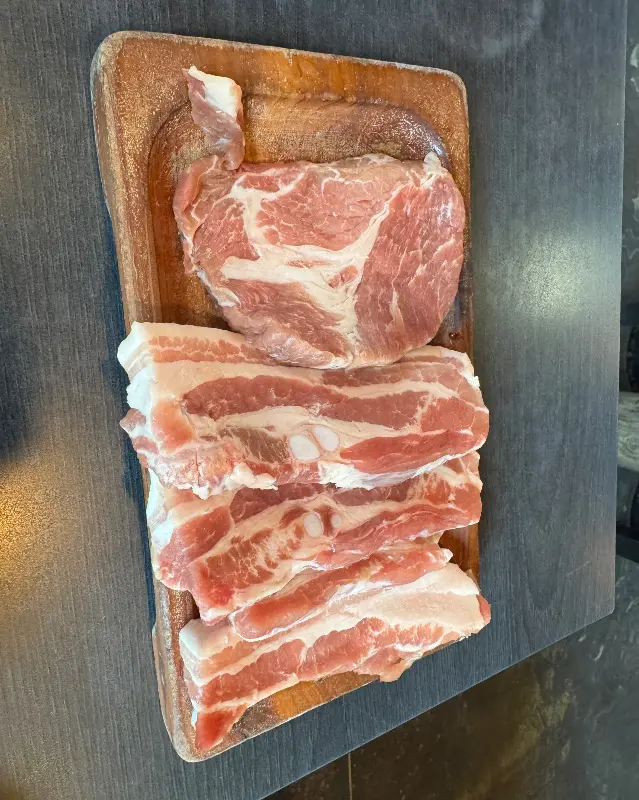 삼겹살과 목살 비주얼