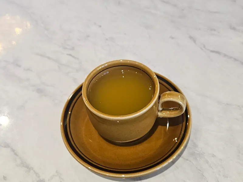 후식으로 제공되는 단호박 식혜