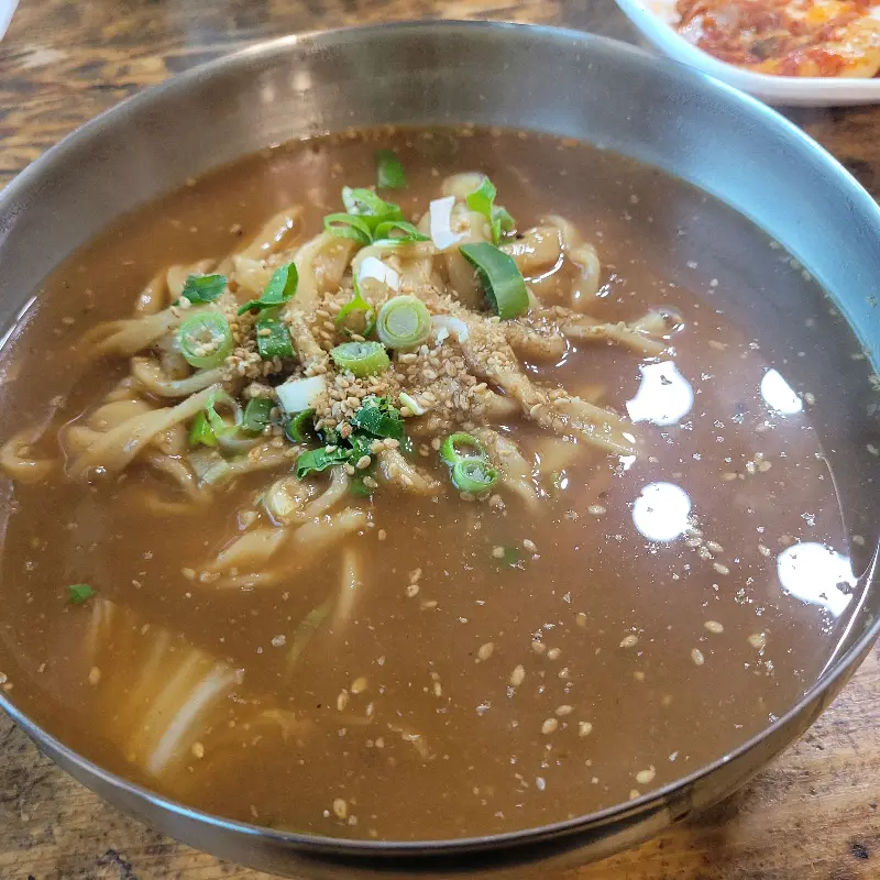 장칼국수 근접샷