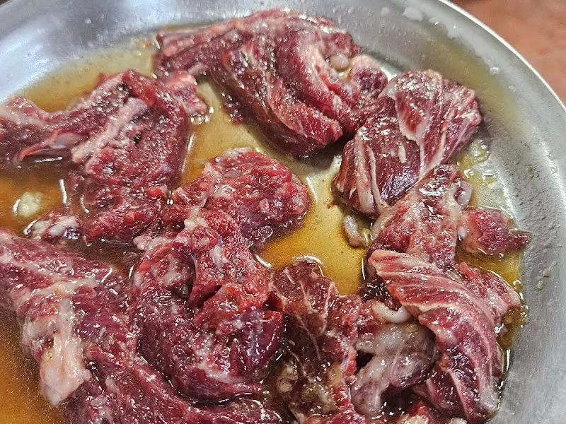 한우 갈비살 근접샷