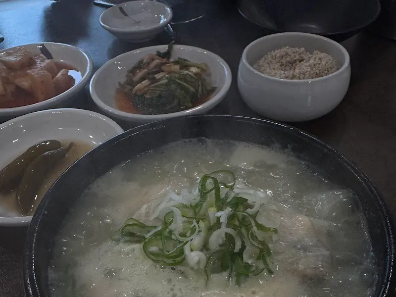 꽃밭식당 삼계탕 항공샷