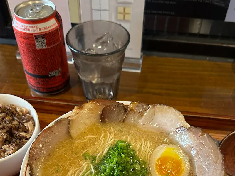 나가하마만게츠 라멘과 밥