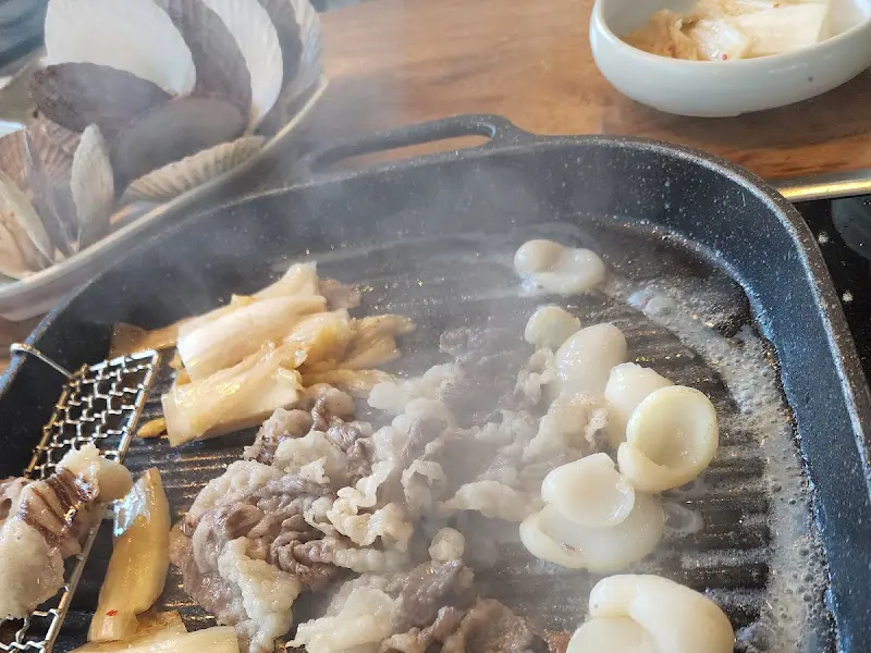 차돌박이, 관자, 백김치