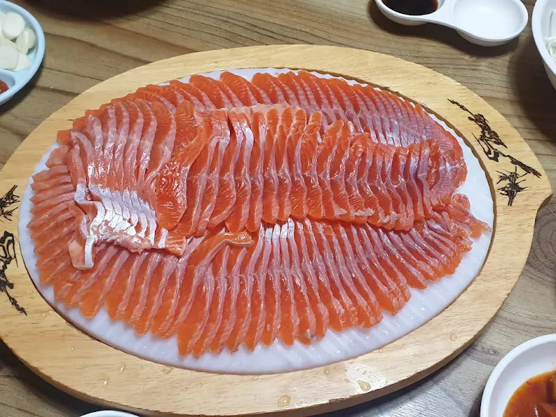 송어회 클로즈업