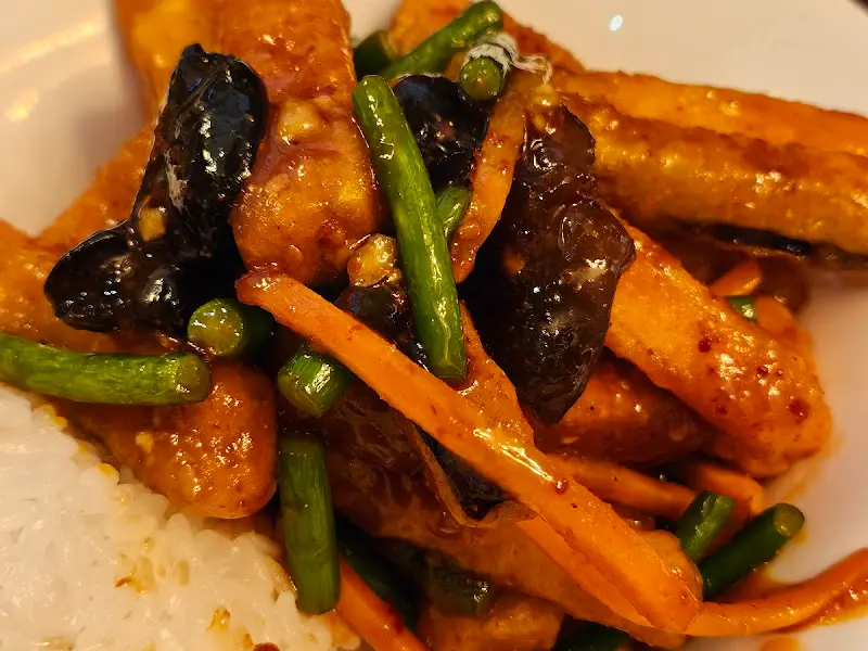 어향가지덮밥 클로즈업