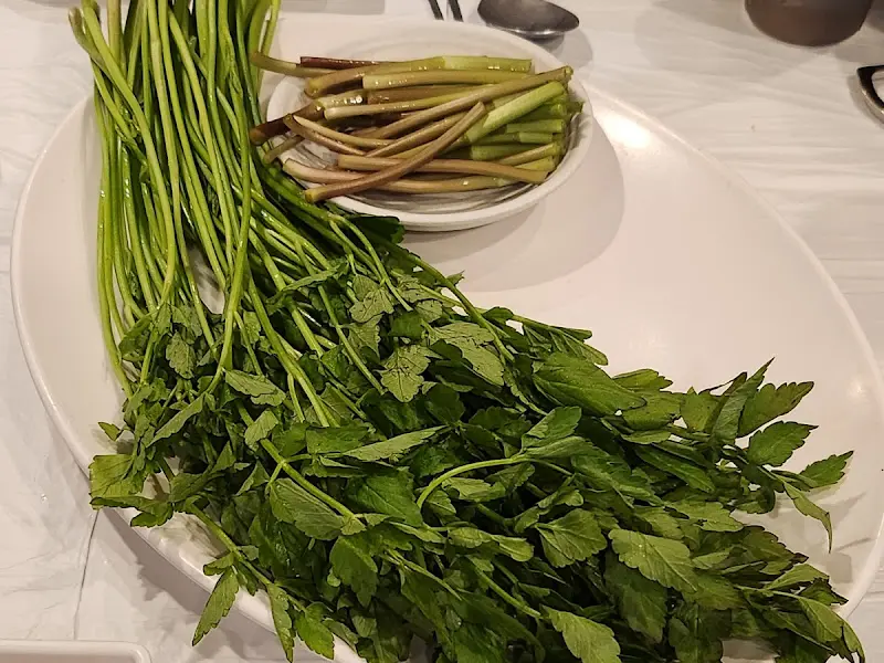 미나리의 다양한 부위