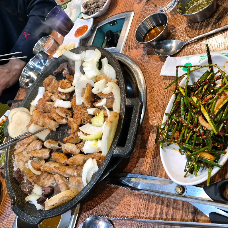 곱창 한 상 차림