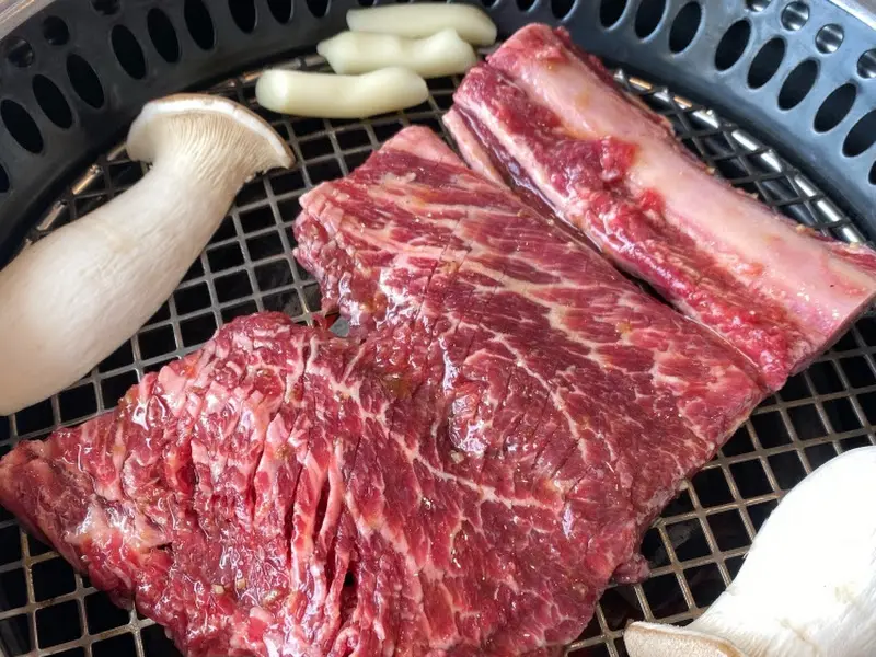 우대갈비와 버섯