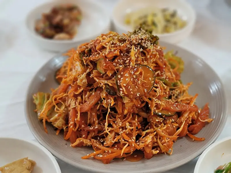 서대회무침의 클로즈업 사진