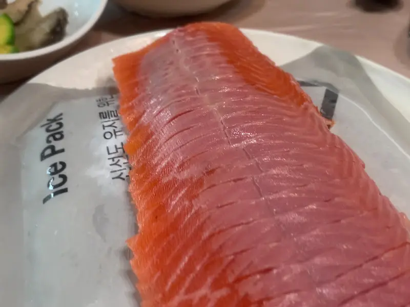 송어회 클로즈업