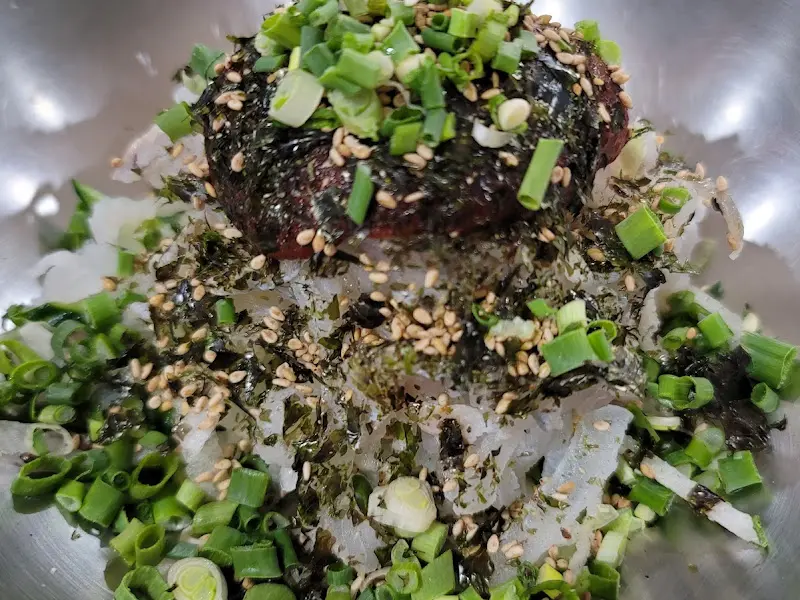 특미 물회 클로즈업