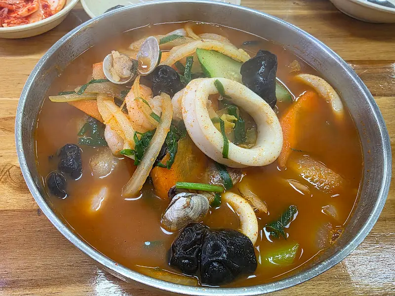 지린성 짬뽕 재료