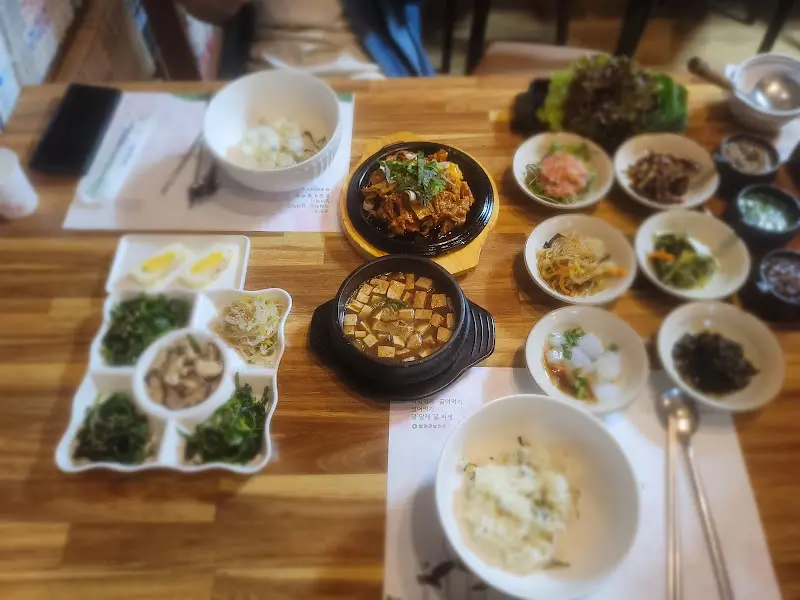 나물 정식 한 상 차림