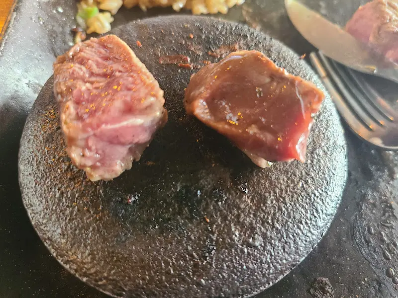 미니 화로에 구워먹는 스테이크