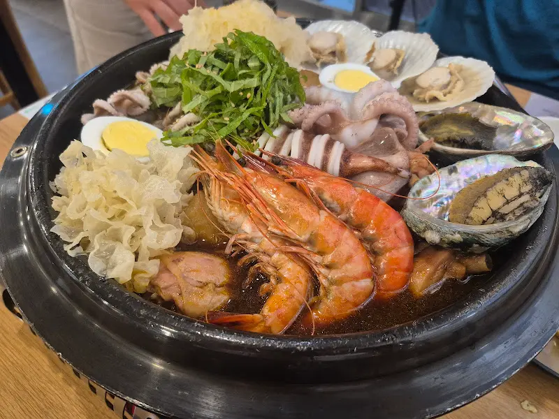 해산물 닭찜 항공샷