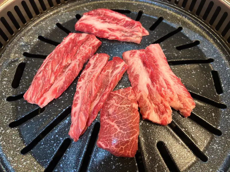 숯불에 구워먹는 한우