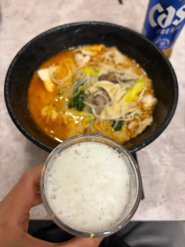 마라섬 경산점에서 즐기는 마라탕과 시원한 맥주