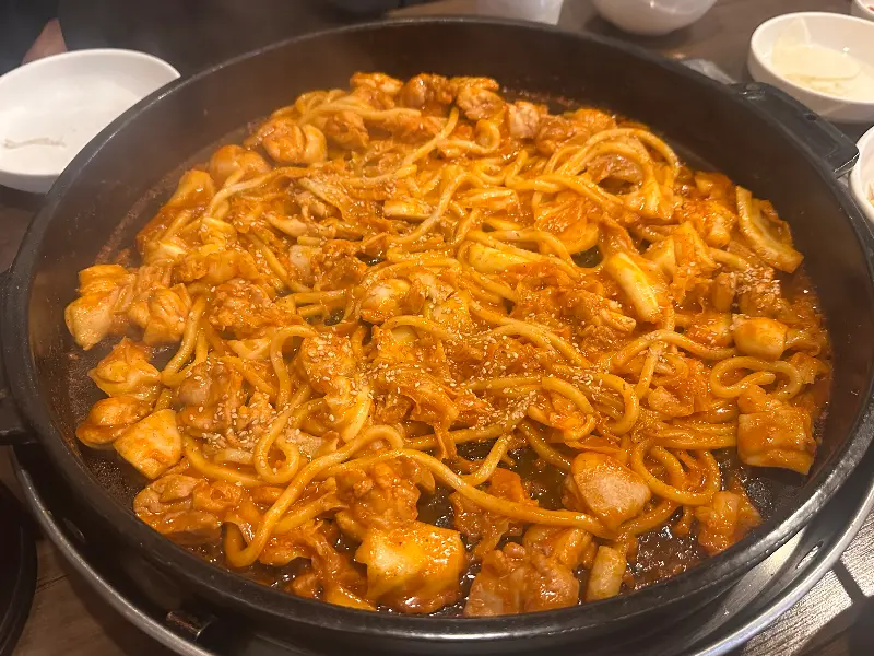 닭갈비 조리 완료