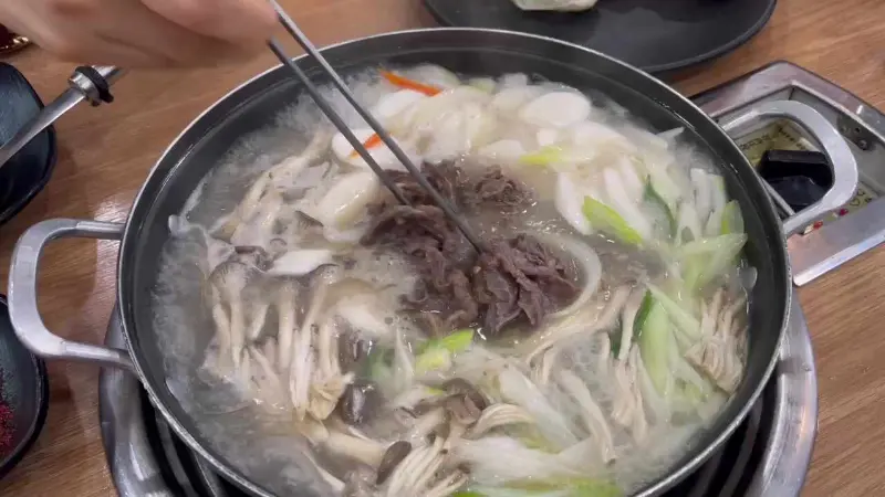 한우 불고기 만두전골