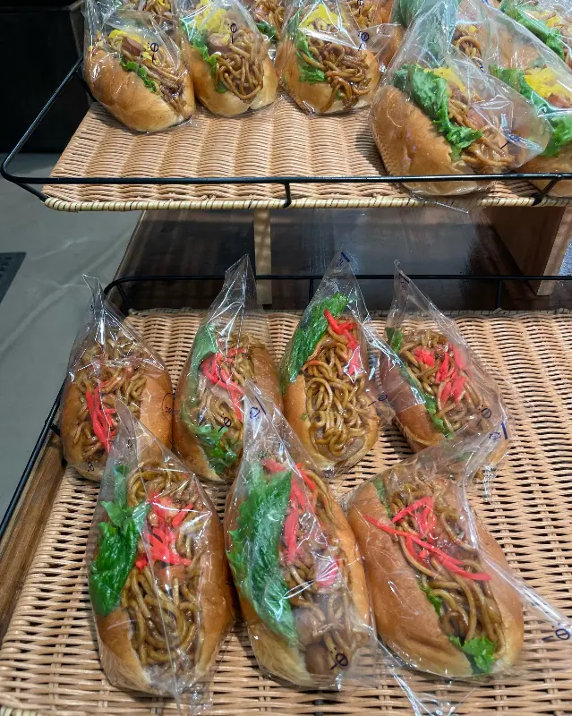 야끼소바빵 진열 모습