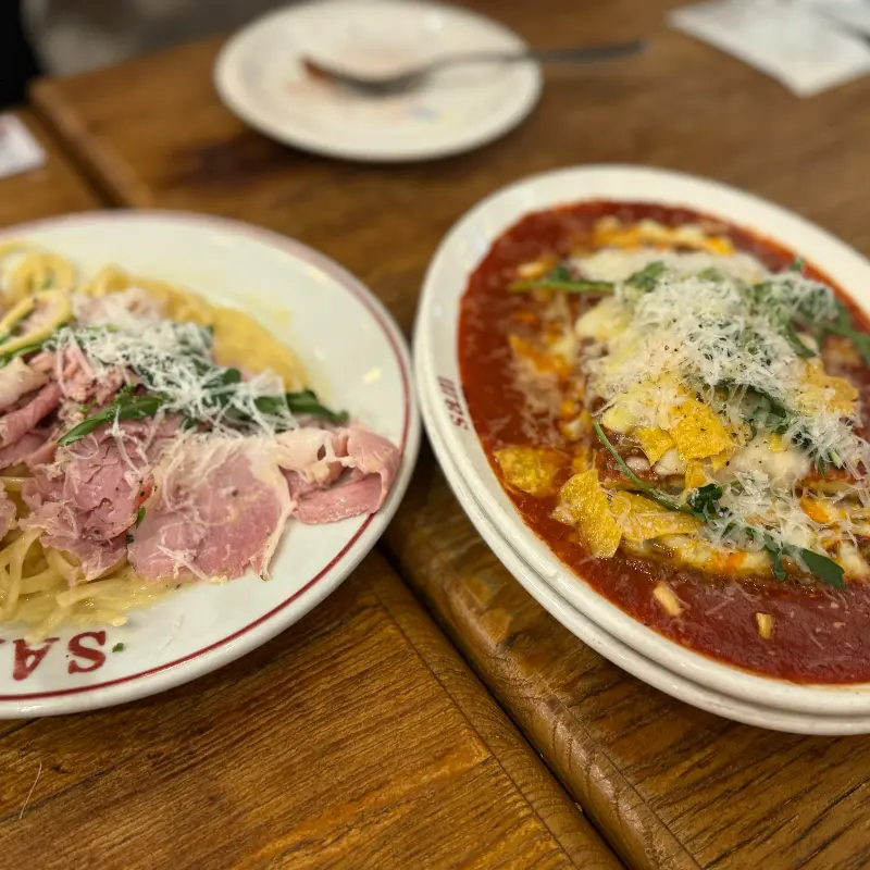 라자냐와 잠봉뵈르 파스타