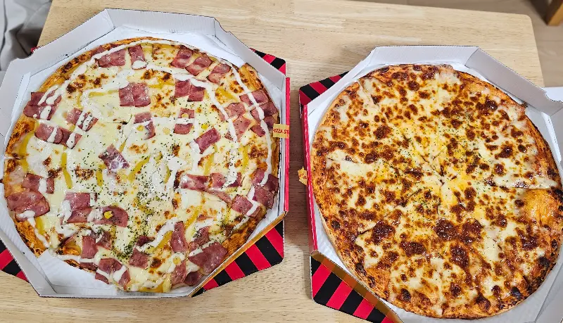 허리케인골드 & 리얼불고기 반반 피자