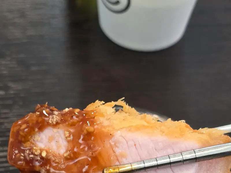 돈까스 소스를 올린 돈까스