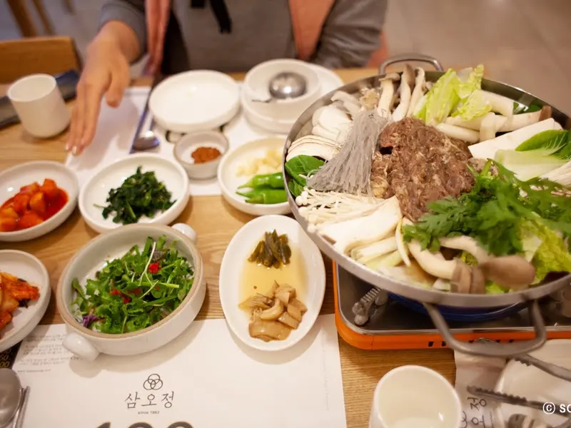 삼오정 불고기 전골 전체샷