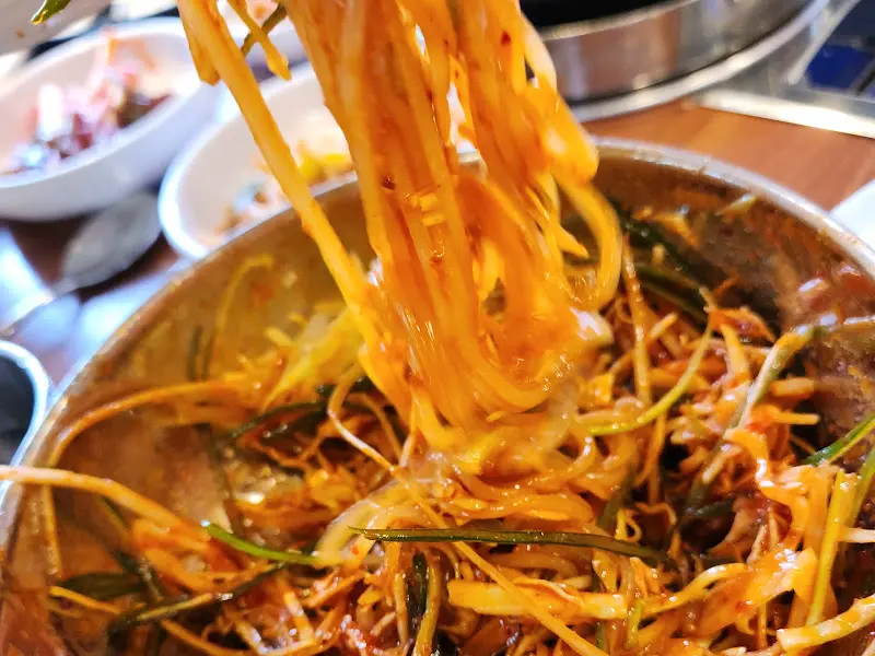 한마음정육식당 파채쫄면