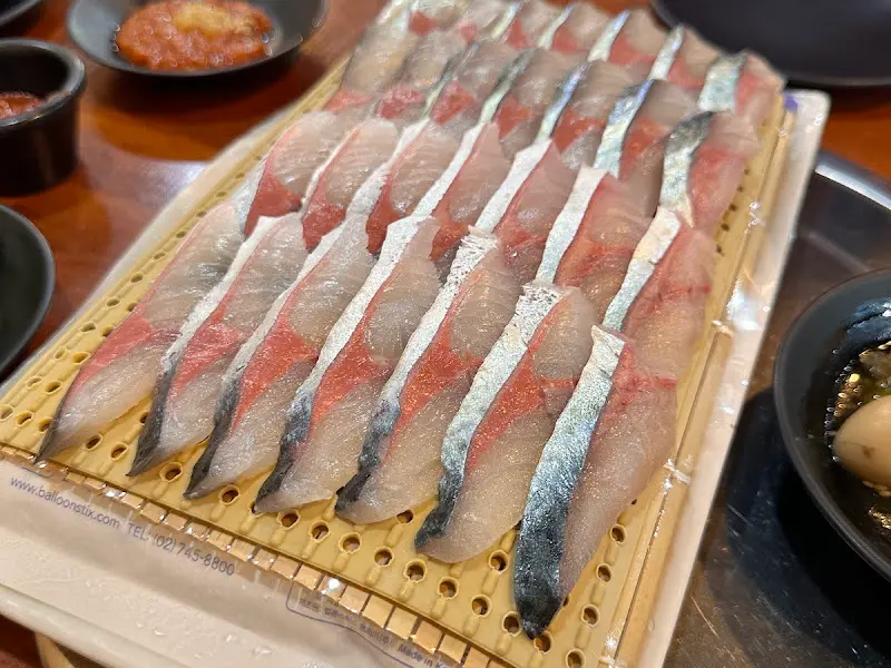 고등어회 클로즈업