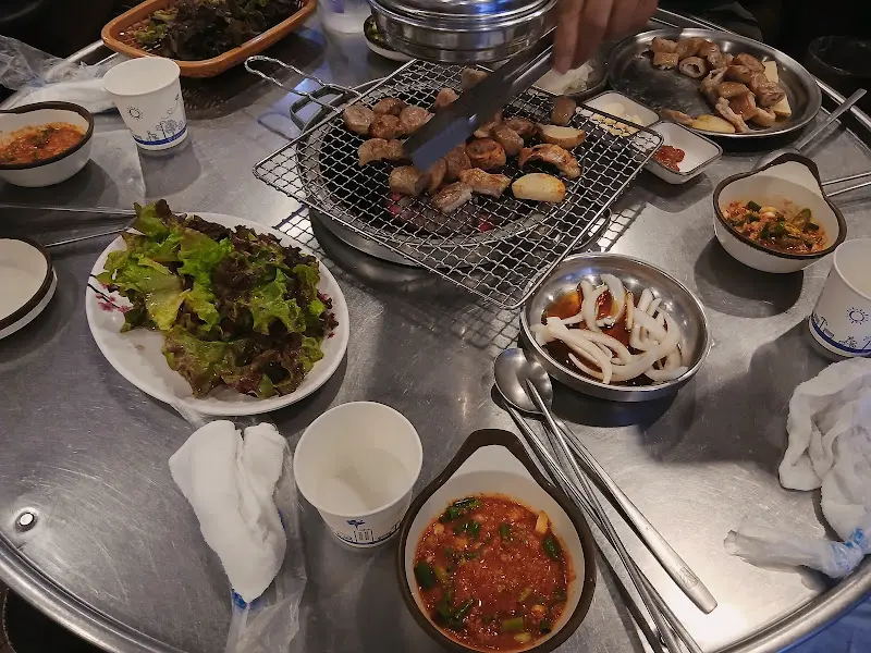 막창 한 상 차림