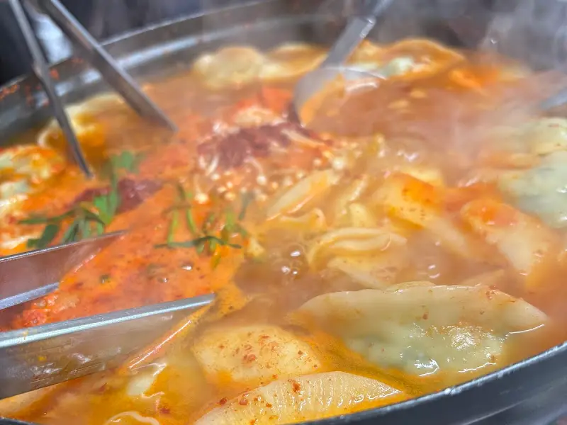 만두가 가득한 만두전골