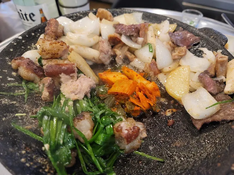 곱창과 대파김치의 환상적인 조합