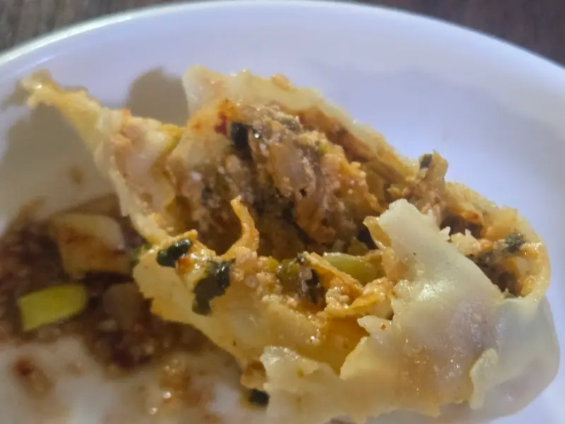 보배네집 김치만두 단면