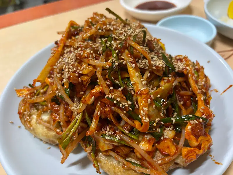 야채만두 근접샷