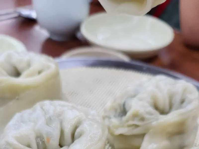 윤기가 흐르는 만두