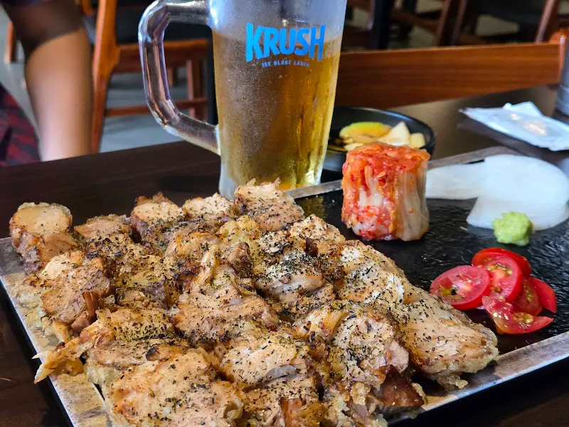 수육튀김과 맥주