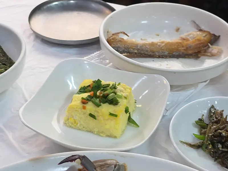 장원꽃게장의 밑반찬인 계란찜 사진