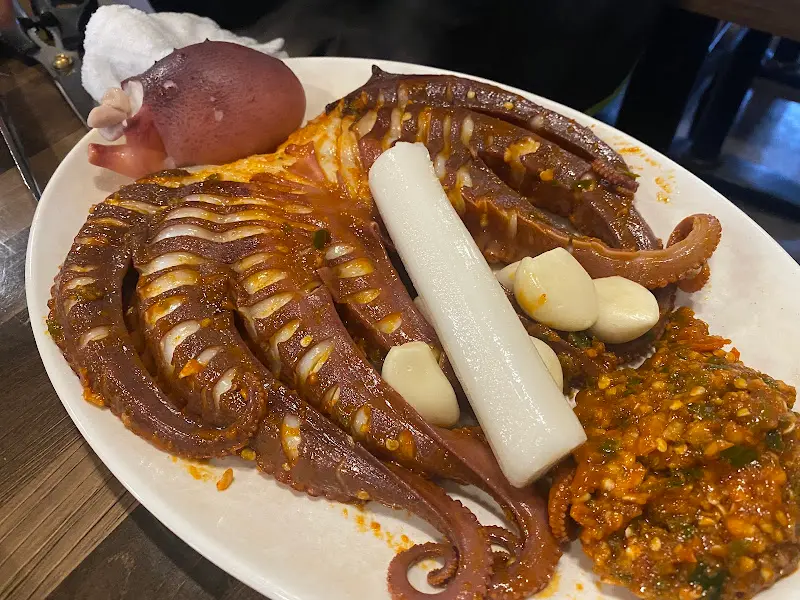 문어 구이 클로즈업