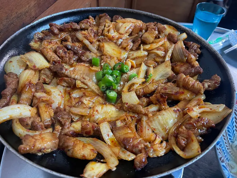 익어가는 돼지김치구이