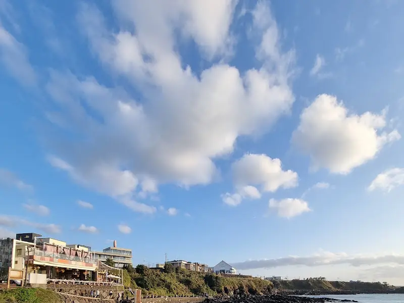 하늘에서 바라본 애월 카페거리