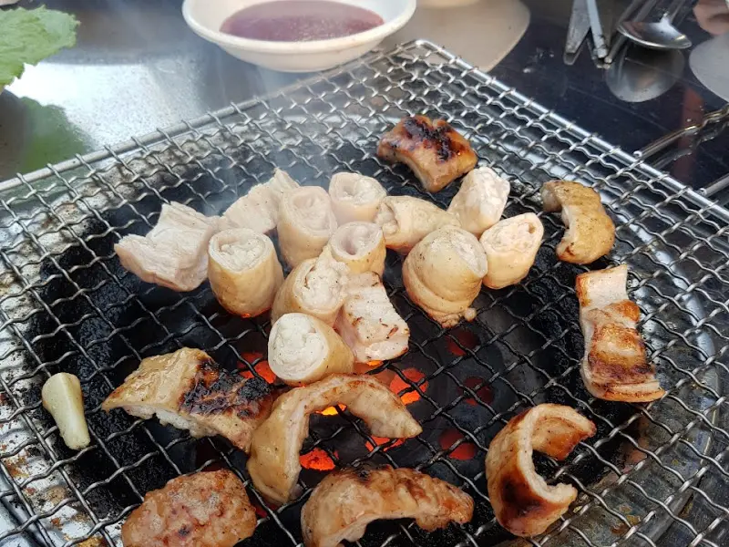 연탄불에 구워지는 막창