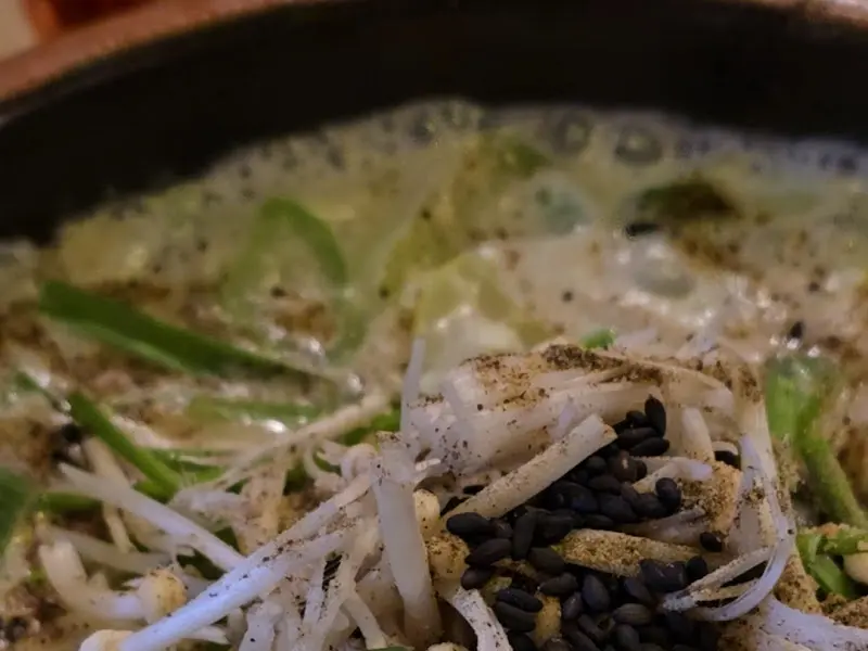 크림 순대국밥 비주얼